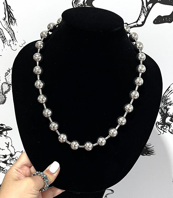 NECKLACES :: WESTERN TREND :: Wholesale Silver Ball Bead Necklace