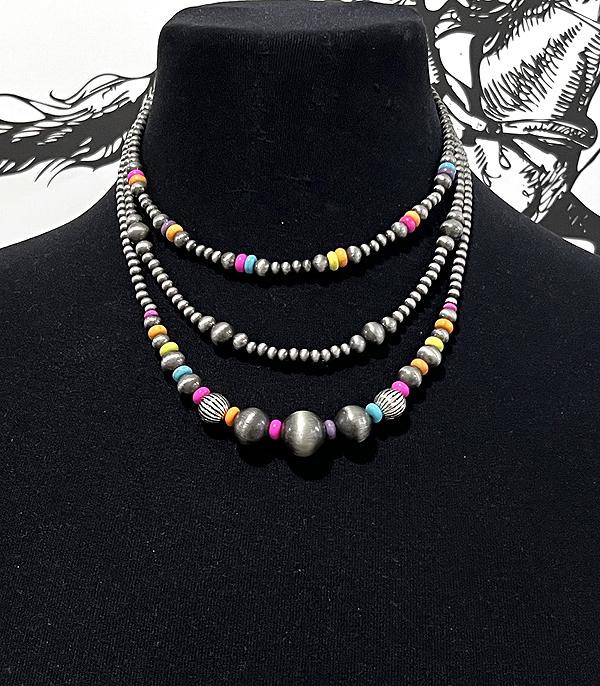 New Arrival :: Wholesale Western Navajo Pearl Bead Necklace