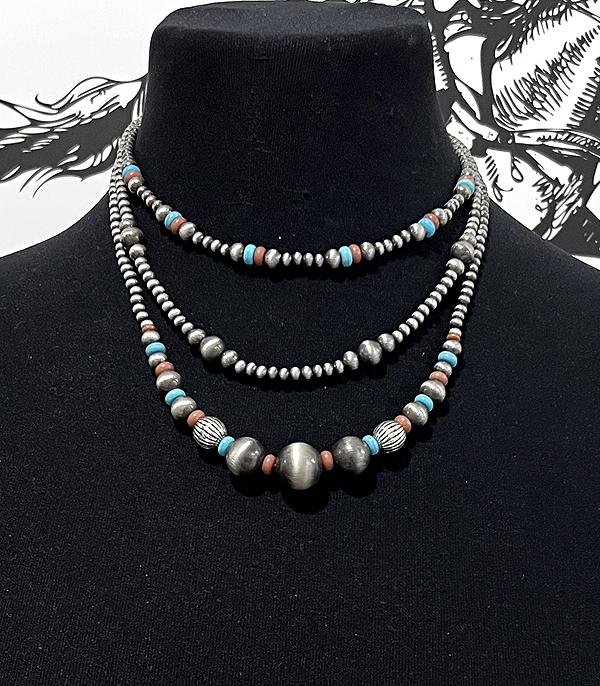 WHAT'S NEW :: Wholesale Navajo Pearl Bead Layered Necklace