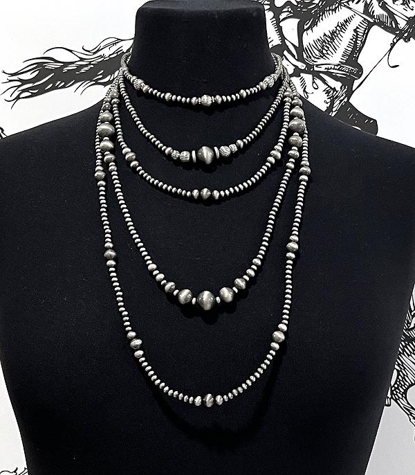 New Arrival :: Wholesale Western Navajo Pearl Layered Necklace