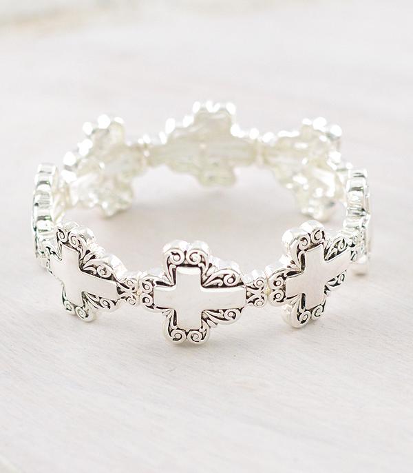 New Arrival :: Wholesale Filigree Cross Bracelet