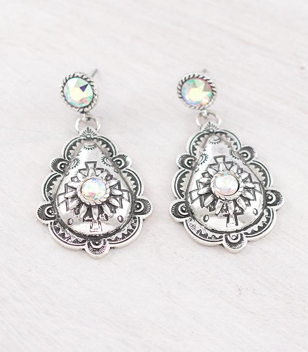 WHAT'S NEW :: Wholesale Western Teardrop Concho Earrings