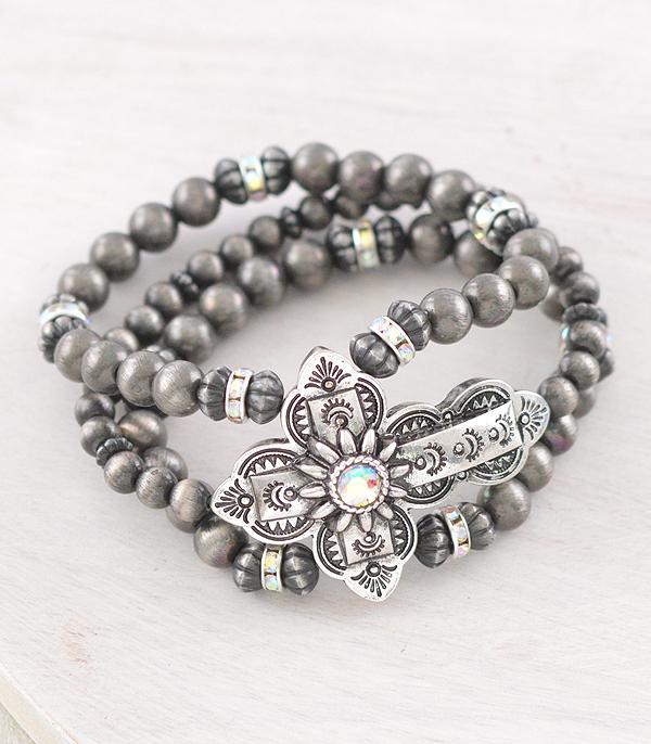 New Arrival :: Wholesale Cross Concho Navajo Pearl Bracelet