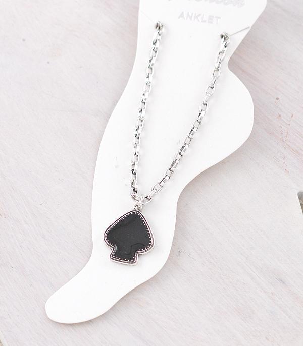 New Arrival :: Wholesale Western Ace Spade Charm Anklet