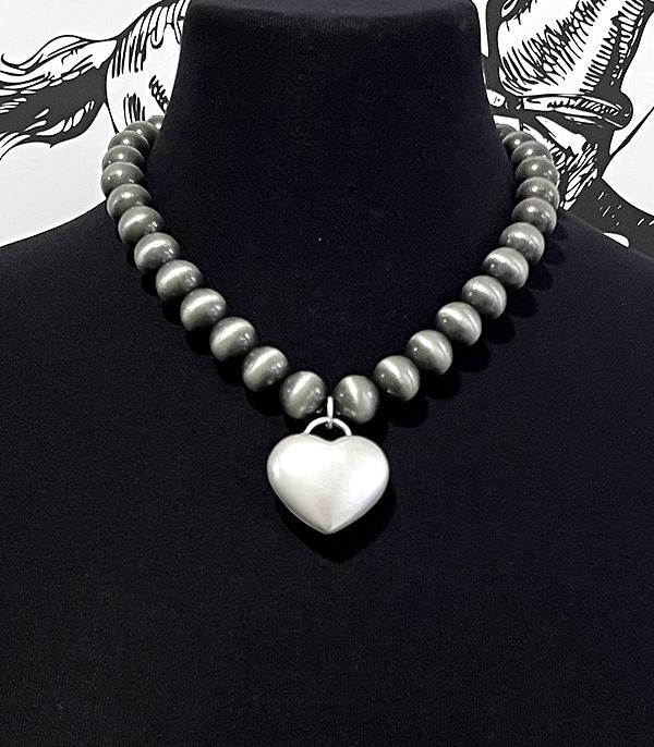 New Arrival :: Wholesale Navajo Pearl Heart Necklace