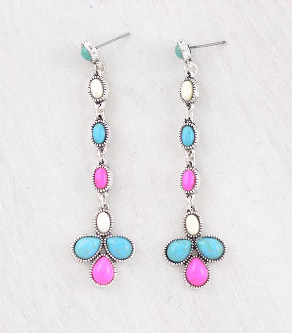 WHAT'S NEW :: Wholesale Western Turquoise Drop Earrings