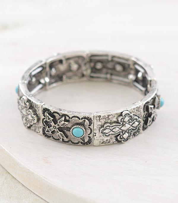 WHAT'S NEW :: Wholesale Western Cross Concho Stretch Bracelet