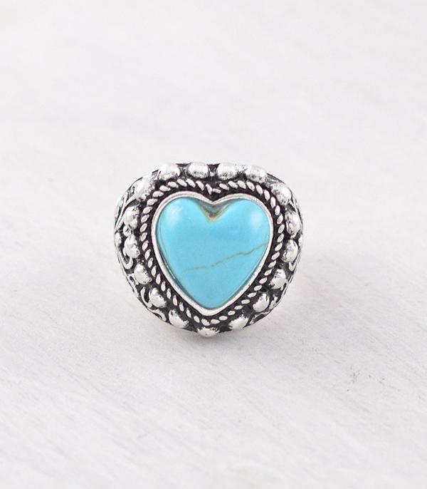 WHAT'S NEW :: Wholesale Western Turquoise Heart Ring